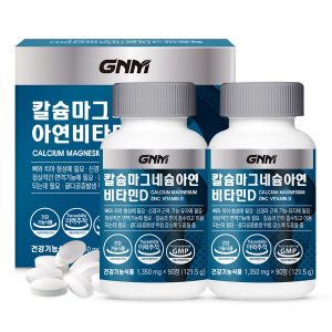 GNM자연의품격 칼슘 마그네슘 아연 비타민D 뼈건강 90정